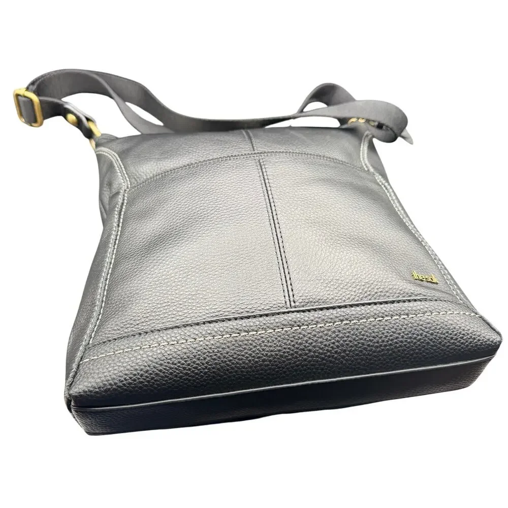 The Sak Lucia Black Pebbled Leather Crossbody Bag Near Perfect